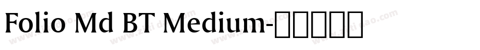 Folio Md BT Medium字体转换